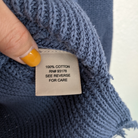 Philosophy Light Blue Sweater with Fringe - Picture 6 of 10